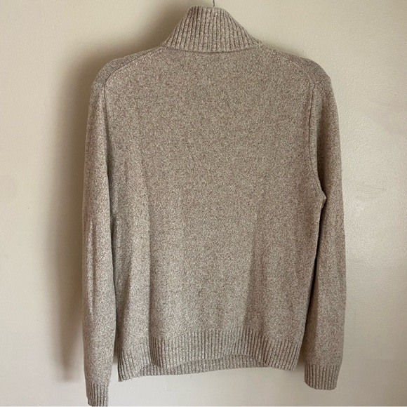 J Crew 1/4 zip Merino wool sweater in oatmeal, M - Picture 6 of 6